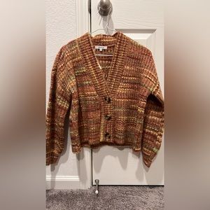 Madewell Space-Dyed Waller Crop Cardigan Sweater